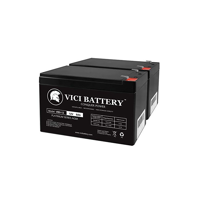 Vici 12V 9Ah SLA Battery for FoxPro 12v External Power