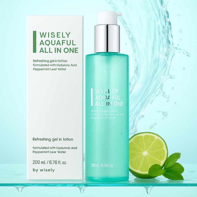 Men's Moisture Aqua All-in-One Lotion Cooling Refreshing Non-sticky Lotion Ingel