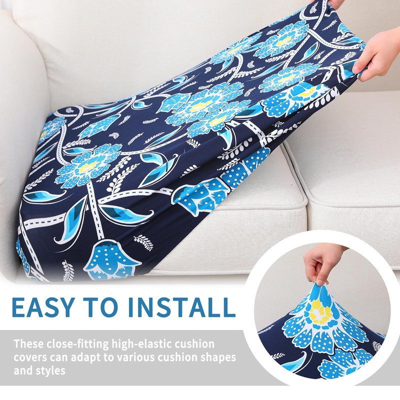 hyha - Fundas de cojín estampadas para sofá, fundas de