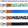 HONZUEN Long Neck Leather Lanyard with Metal Ring, Sturdy Durable