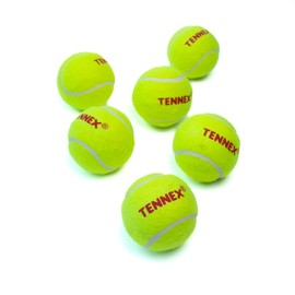 TENNEX Cricket Tennis Ball Yellow Colour Heavy/Hard | Standard Size | Overarm Cricket (6)