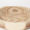 DN DECONATION Round Wooden Dough Bowl with Metal Handles for
