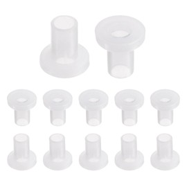QUARKZMAN Pack of 12 Flanged Plain Bearings Plastic Bushings 4 mm Bore x 5.5 mm Outer Diameter x 10 mm Length Nylon Bushings, White