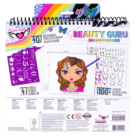 Fashion Angels Make-up & Hair Design Sketch Portfolio (11452) Sketchbook for Beginners, Sketchbook with Stencils and Stickers for Ages 6 and Up