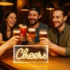 Cheers Neon Sign, USB LED Desk Lightbox Cheers Sign with