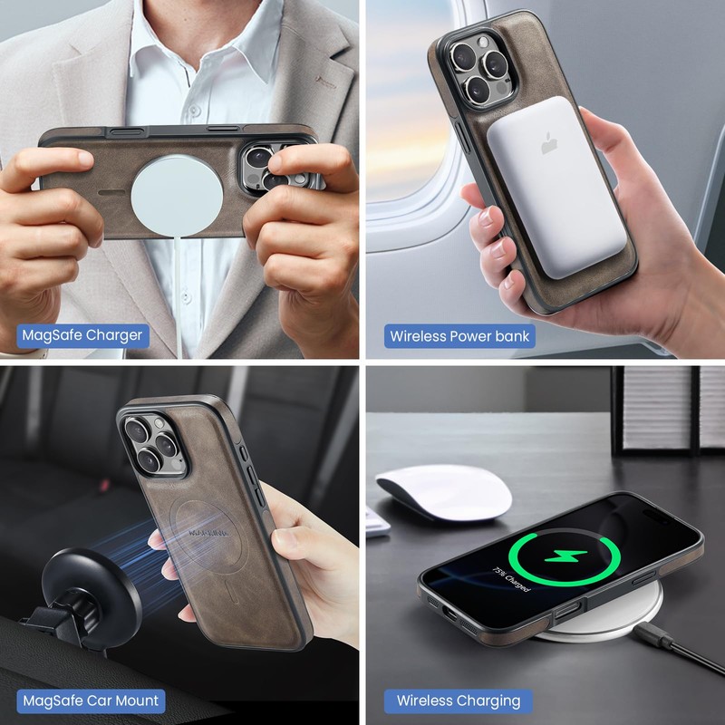 XYAJUANG Compatible with Iphone16 Pro Max，The 2 in 1 Detachable