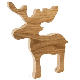 Wooden Elk – Oak – Wooden Decoration – Christmas Decoration (30 cm)
