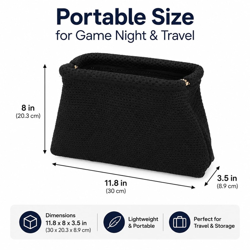 Pyrrhiax American Mah Jongg Tile Bag, Woven Mahjong Storage Pouch