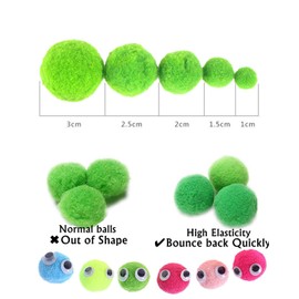 500 Pack Fluffy Pom Poms, High Density Pompoms Balls, Pompoms for Cheerleading DIY Crafts Jewelry Making Hair Accessories Clothing Embellishment 10mm, Misty Rose