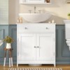 TEENFON Pedestal Sink Storage Cabinet with 2 Doors and Drawer,