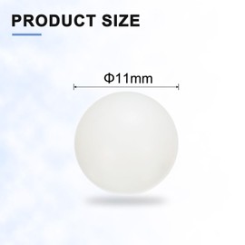 sourcing map 12pcs Nylon Bearing Balls 11mm Solid Plastic Balls, G1 Precision Bearing Ball Frosted Surface, White