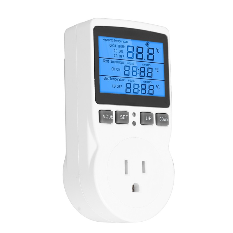 Smart Thermostat Digital Temperature Controller Socket Outlet Timer with Blue