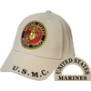 EagleEmblems Men's USMC Tan Logo Embroidered Ball Cap Adjustable Tan