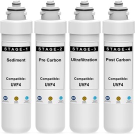 4 Stage Filter Replacement Kit Compatible with Brio 4-Stage Ultrafiltration Water Cooler UVF4