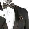 Alizeal Mens Floral Pattern Pre-tied Bow Tie, Pocket Square and
