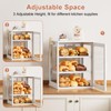 WOWLIVE Bread Box for Kitchen Countertop, Large 3 Layers Bread