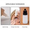 kuou 100 Pcs Squeezable Dropper Bottles, Translucent Plastic Eye Liquid
