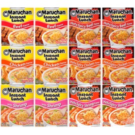 Maruchan Ramen Instant Lunch Variety, 6 Flavors, 2.25 oz (Pack of 12)