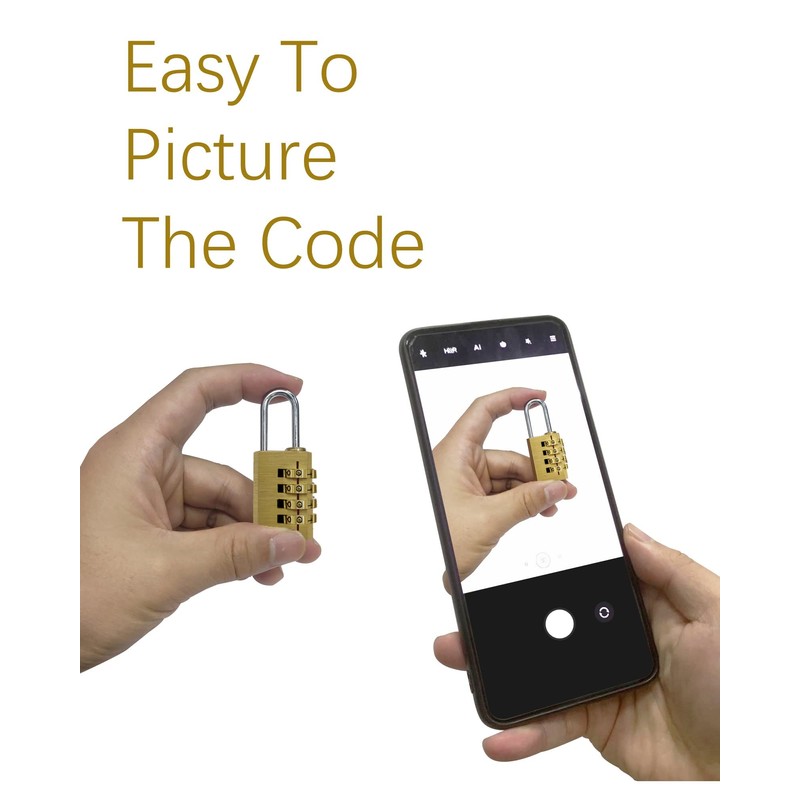Combination Padlock Suitcase Lock 4 Digit Weatherproof Time Lock Small