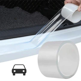 2.0 x 32.8 ft (5 cm x 10 m) Car Door Film Protective Tape Scratch Protection Film Wrapping Film Resin Parts Car Body Protection Kick Guard Door Guard Transparent Easy to Remove Dustproof Impact Dirt