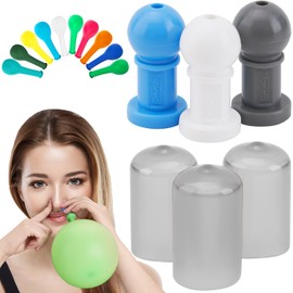 Tilcare Eustachian Ear Plugger - Ear Pluger for Treatment of otitis and Ear Cracks for Adults - Includes 3 Nose Pieces, 3 Covers and 10 Balloons