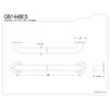 Kingston Brass GB1448ES Designer Trimscape Exposed Flange ADA 48-Inch Grab