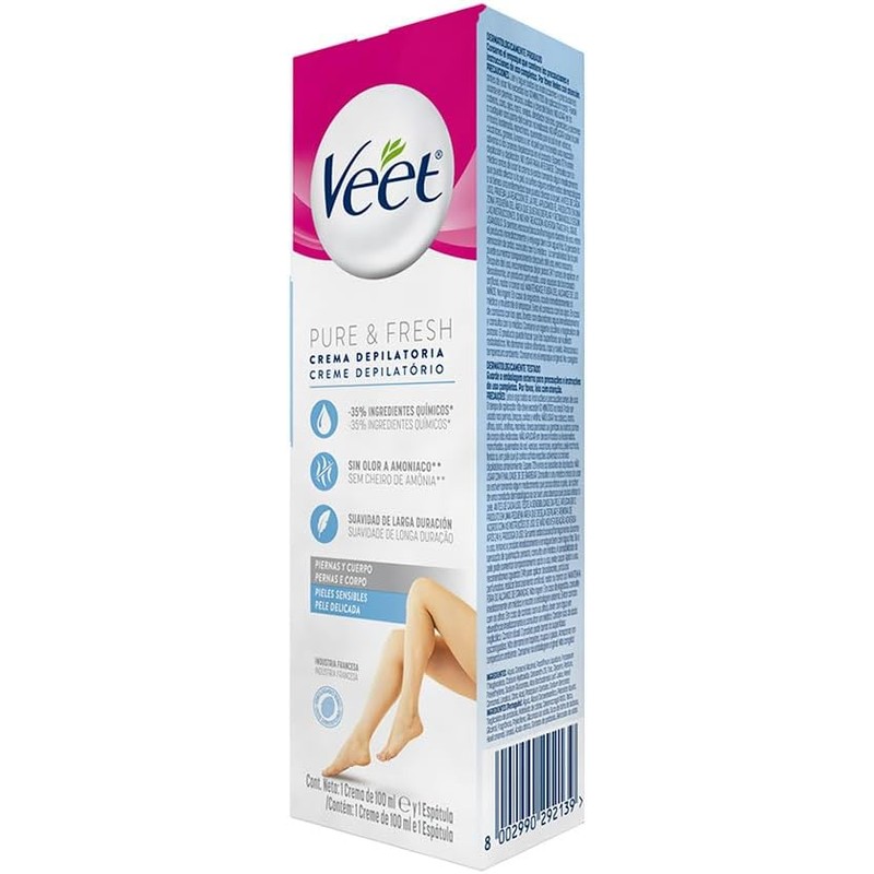 Veet Pure & Fresh Crema Depilatoria para Piel Sensible de