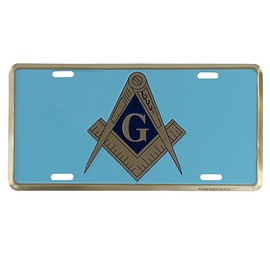 TG,LLC Treasure Gurus Masonic Emblem US Made Embossed Aluminum License Plate Mason Gift