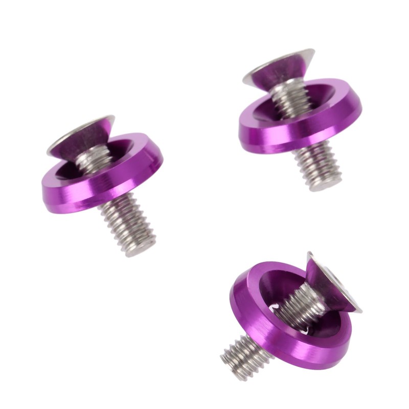 Dophee 20Pcs Billet Aluminum Bumper Fender M6 Screw Bolt Washer