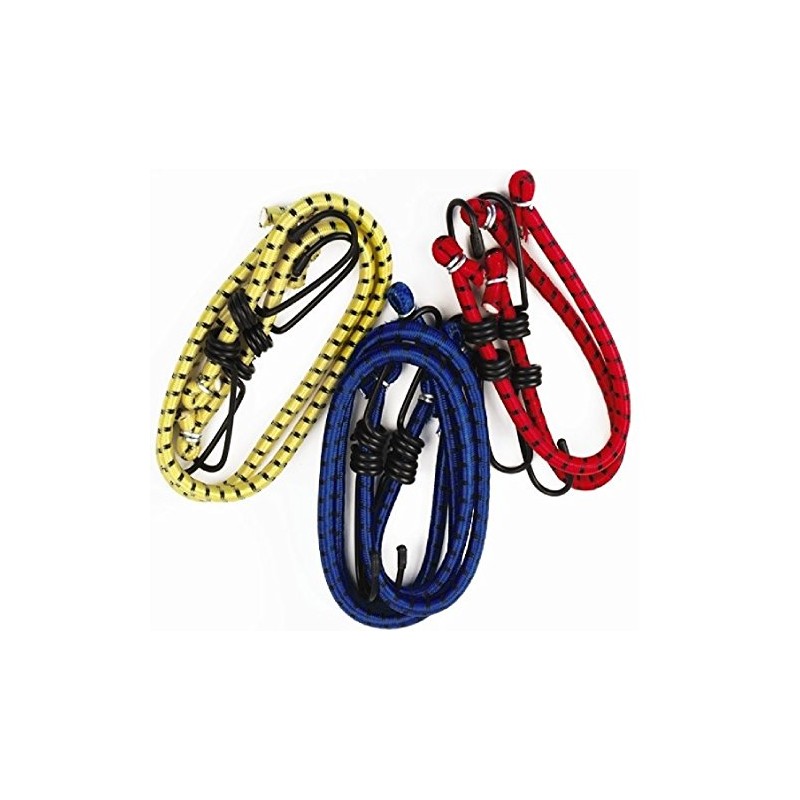 6 NEW BUNGEE STRAPS CORDS SET HOOKS ELASTICATED ROPE CORD