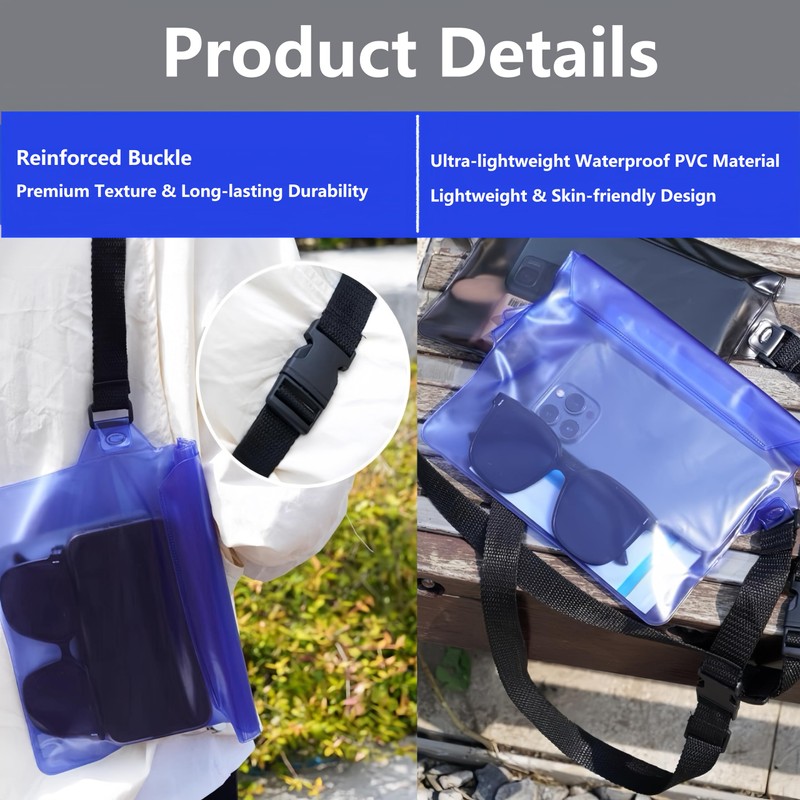 Waterproof Phone and Valuables Bag - Pack of 2 with