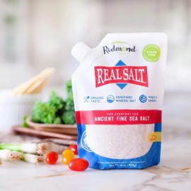 Redmond Real Salt - Ancient Fine Sea Salt, Unrefined Mineral Salt, 16 Ounce