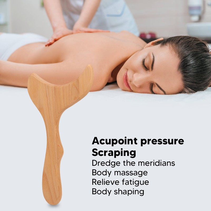 Gua Sha Board Men Women Wooden Ergonomic Muscle Relaxation Scraping