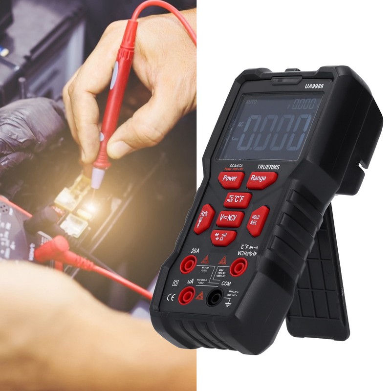 UA9988 Digital Multimeter AC/DC Current Voltage Capacitance Resistance Measurement Black