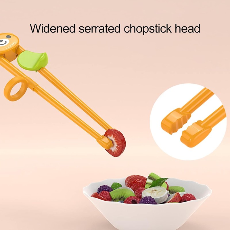 Black Training Chop-sticks for Kids, Training Chop-sticks Comfortable Grip Chewable