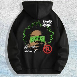 Hustle Hard Graphic Hoodie 100% Cotton US Warehouse 7 ColorsColor: Army Green, Size: 2 XL