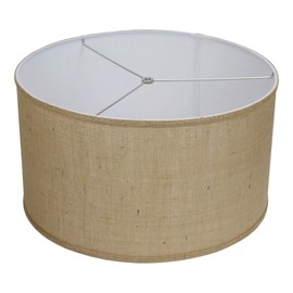 FenchelShades.com 20" Top Diameter x 20" Bottom Diameter 11" Height Fabric Drum Lampshade Spider Attachment (Burlap Natural)