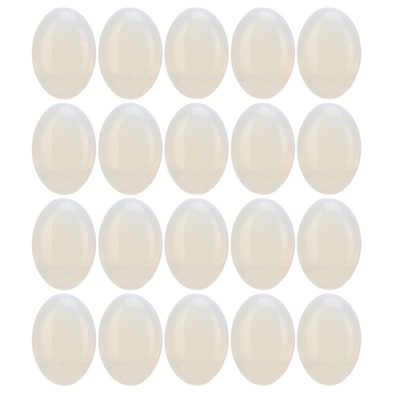20pcs Opal Flatback Cabochon Stone Smooth Surface Beautiful Oval Stones