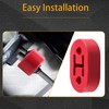 FUSCH 4PCS Red Rubber Universal Exhaust Tail Pipe Mount Bushings,