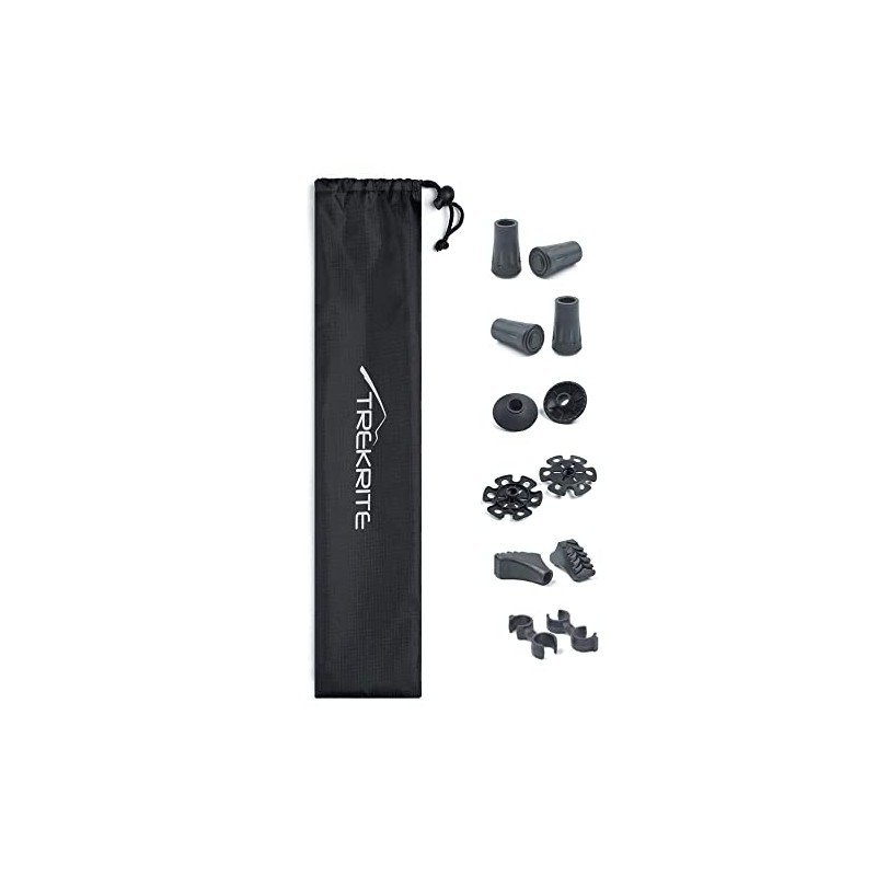Accessory Kit for Hiking Poles - Includes Carry Bag, 4