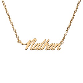 Nathan Name Tag Necklaces for Her His Friends Familys Relationship Memory Jewelry Gift