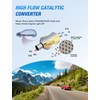 Nilight 2.25" Inlet/Outlet Catalytic Converter with O2 Port and Heat