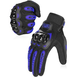 COFIT Motorcycle Gloves for Men and Women, Full Finger Touchscreen Motorbike Gloves for BMX ATV MTB Riding, Road Racing, Cycling, Climbing - Blue XXL