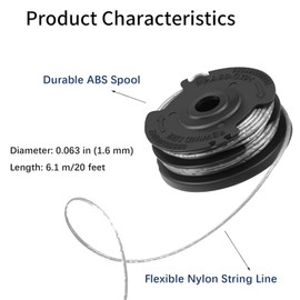 COEWUR 4Pcs Strimmer Spool and Line Replacement Bosch Strimmer Wire for Bosch ART 30-36 L1 AdvancedGrassCut36 ART 24 ART 27 ART 30 ART24+ ART27+ ART30+
