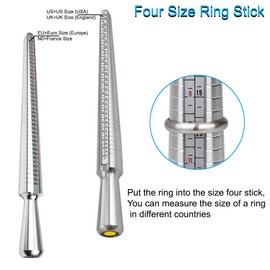 DoGeek Ring Sizer Measurement Scales Tools for Measuring Rings Diameters (metal)