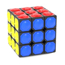 NHQZ IQ Argumentationsspiele Rätsel speziell für Blinde bei Sehschwäche - Blind 3D Speed Cube, Geprägter Reliefeffekt Braille Zauberwürfel