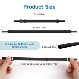 Wefaly 8 Glasses Straps Stable & Non-Slip, Adjustable Sports Glasses Strap, Glasses Band with High Flexibility Fit Various Sports