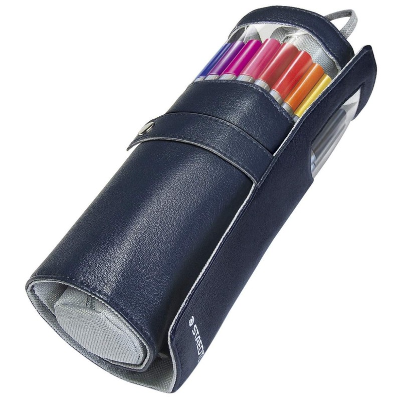 Staedtler Triplus Fineliner 334 PC20-9 (triangular, pink roll-up case with