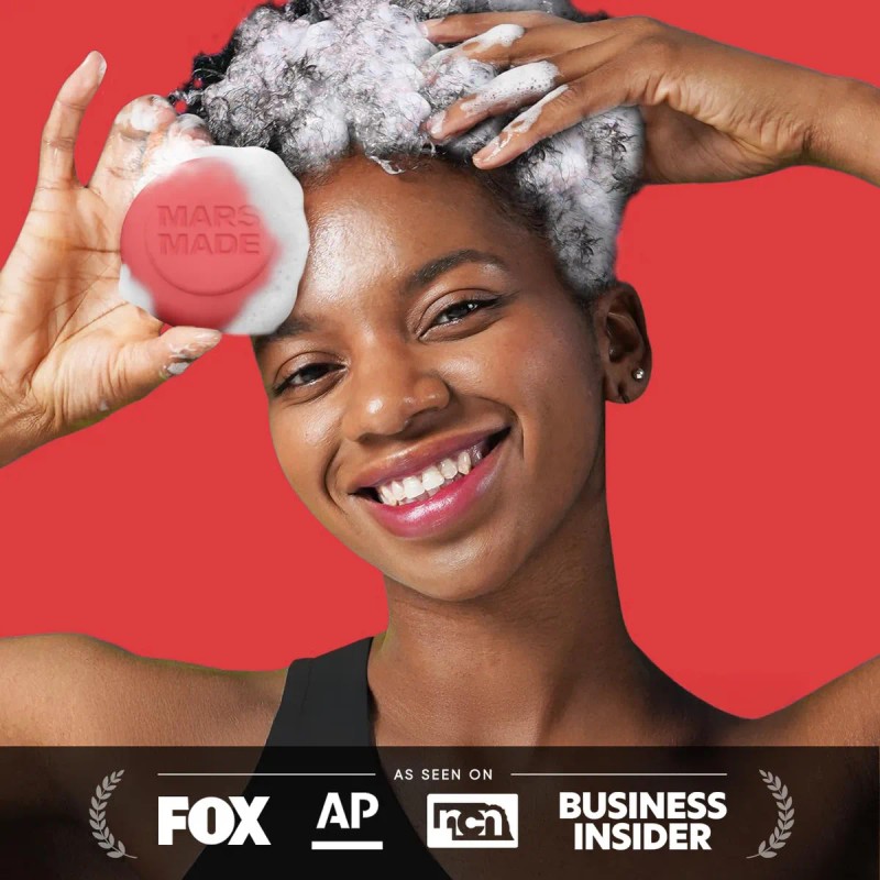 🫘🌿 Mars Made Red Bean Barra de Champú Hidratante (120