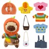 Yunlaishaocer Capybara Kuscheltier, 25cm Capybara Plüschtier Set mit Kleidung Tasche